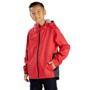 Rugged Exposure Red Packable Waterproof Rain Jacket